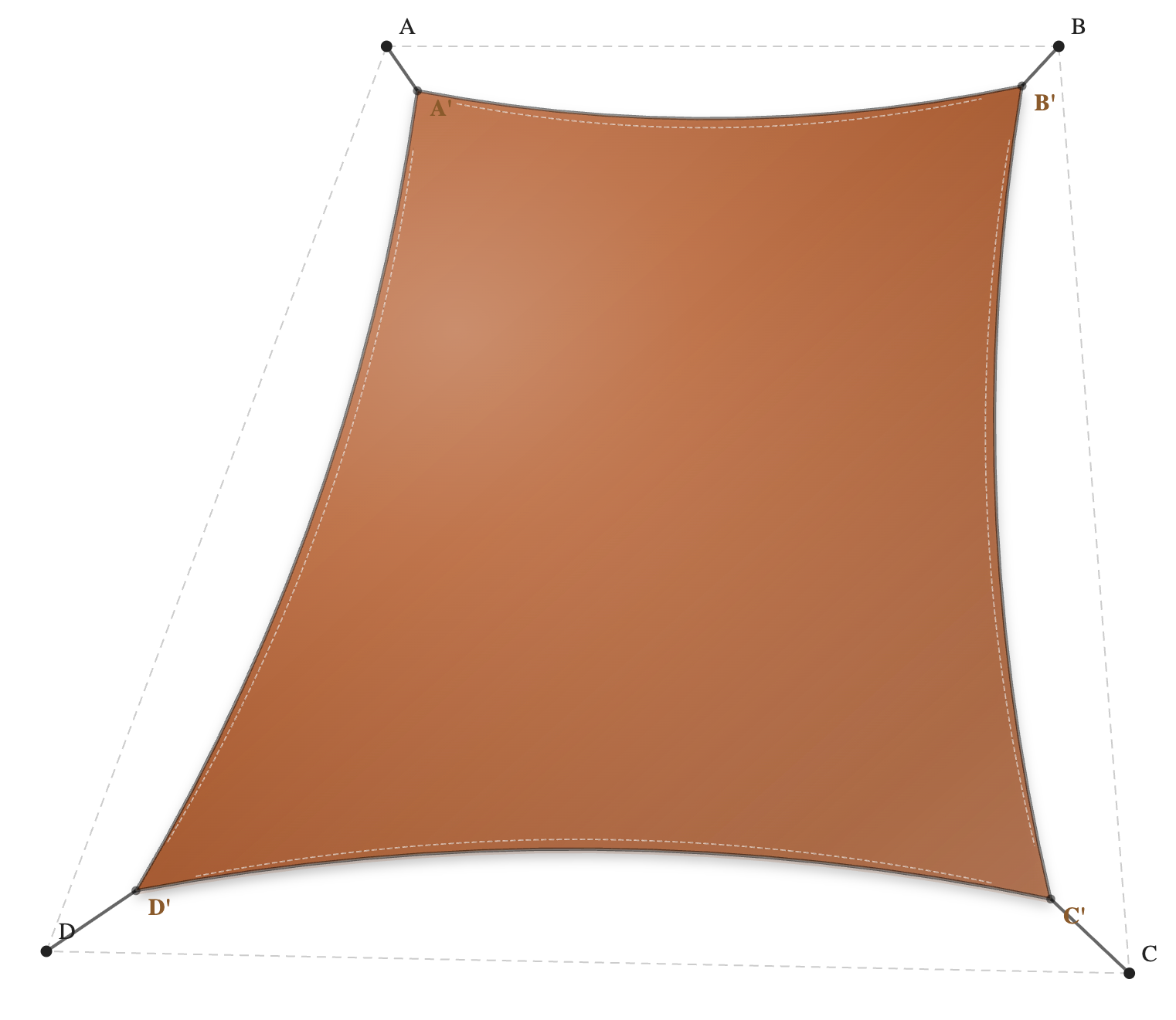 Voile d'ombrage - Forme Trapèze - Caramel 96-50261