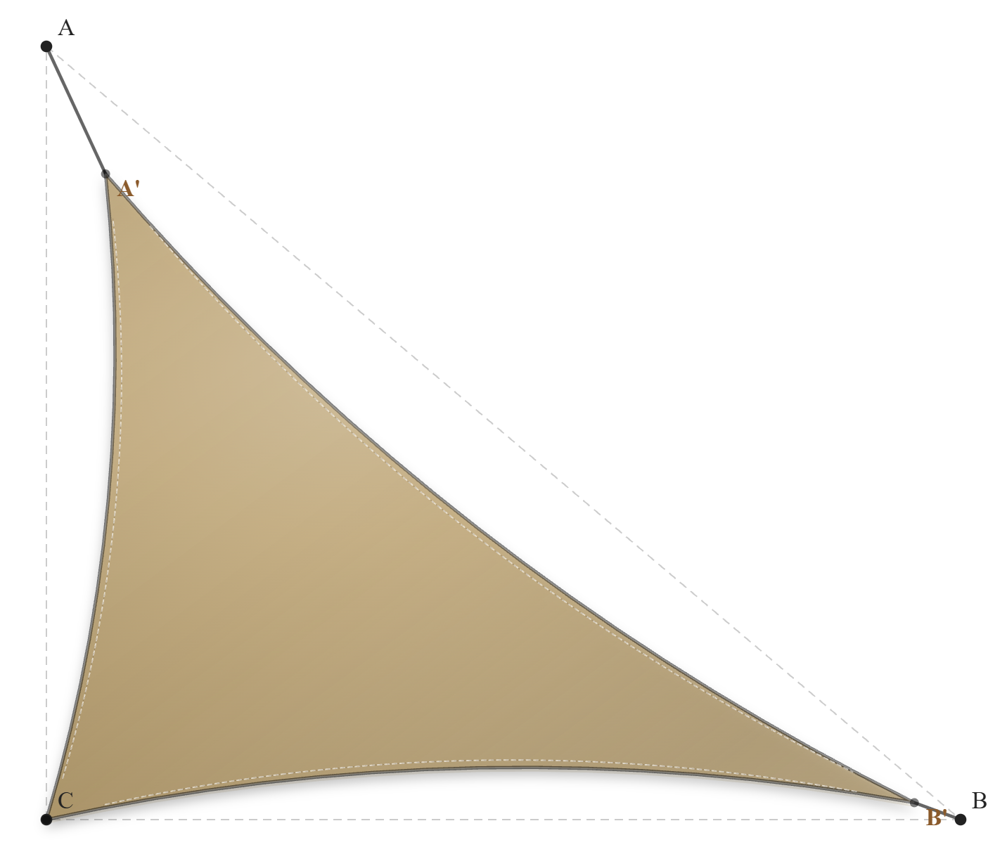 Voile d'ombrage - Forme Triangle Rectangle - Sable du désert (704 Australmesh)